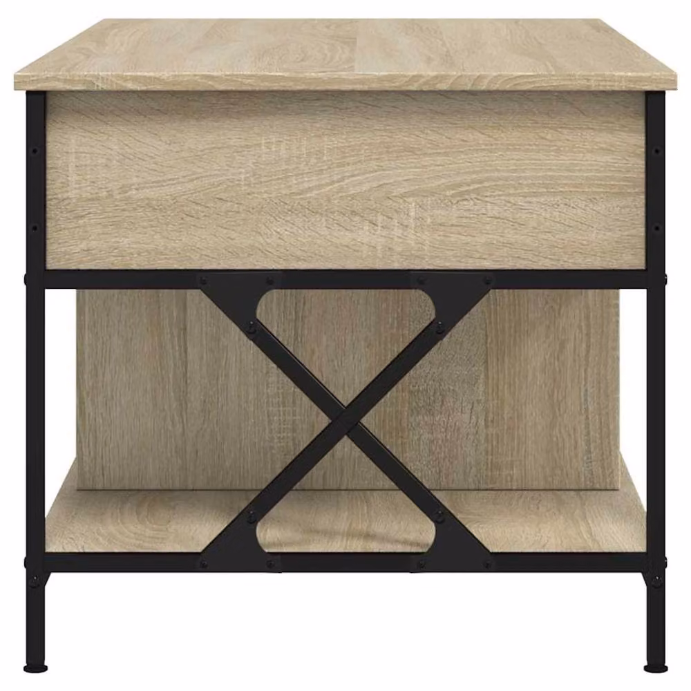 Berkfield Home Sonoma Oak Coffee Table in Beige, W/D/H: 100 x 55 x 50 cm – 3