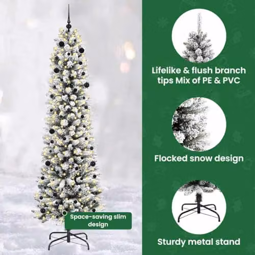 vidaXL Artificial White Christmas Tree, Height: 240 cm – 5