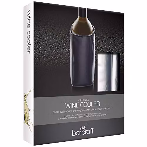 BarCraft Silver Silicone Insulated Wine Cooler Sleeve, W: 40 cm, H: 16 cm – 2