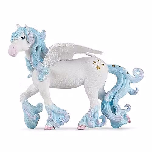 Papo Enchanted World Collection Realistic Pegasus Figure in White and Multicolour