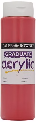 Daler-Rowney Graduate Acrylic Paint, Crimson Red, 500 ml – 1
