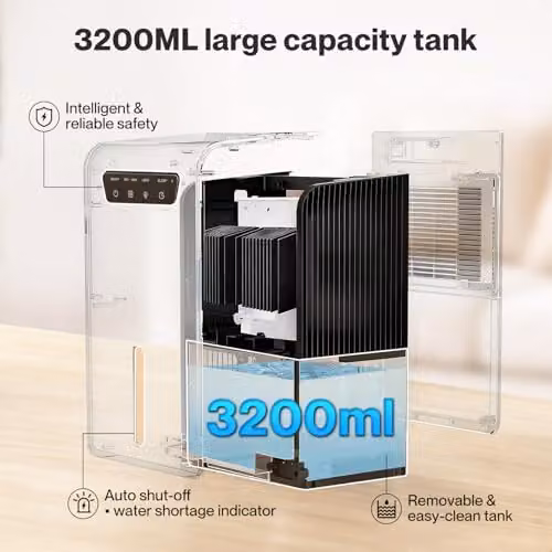 Spector 2-in-1 Dehumidifier and Humidifier, 3.2L, Black – 4