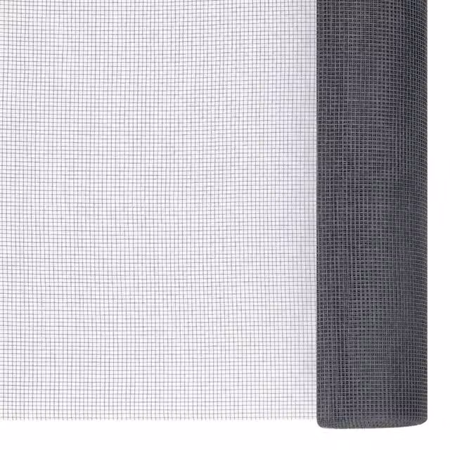 Berkfield Home Grey Fibreglass Mesh Screen W: 112 cm, H: 500 cm – 1