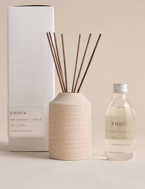 Teraire Ember Ceramic Reed Diffuser, Beige, 150ml