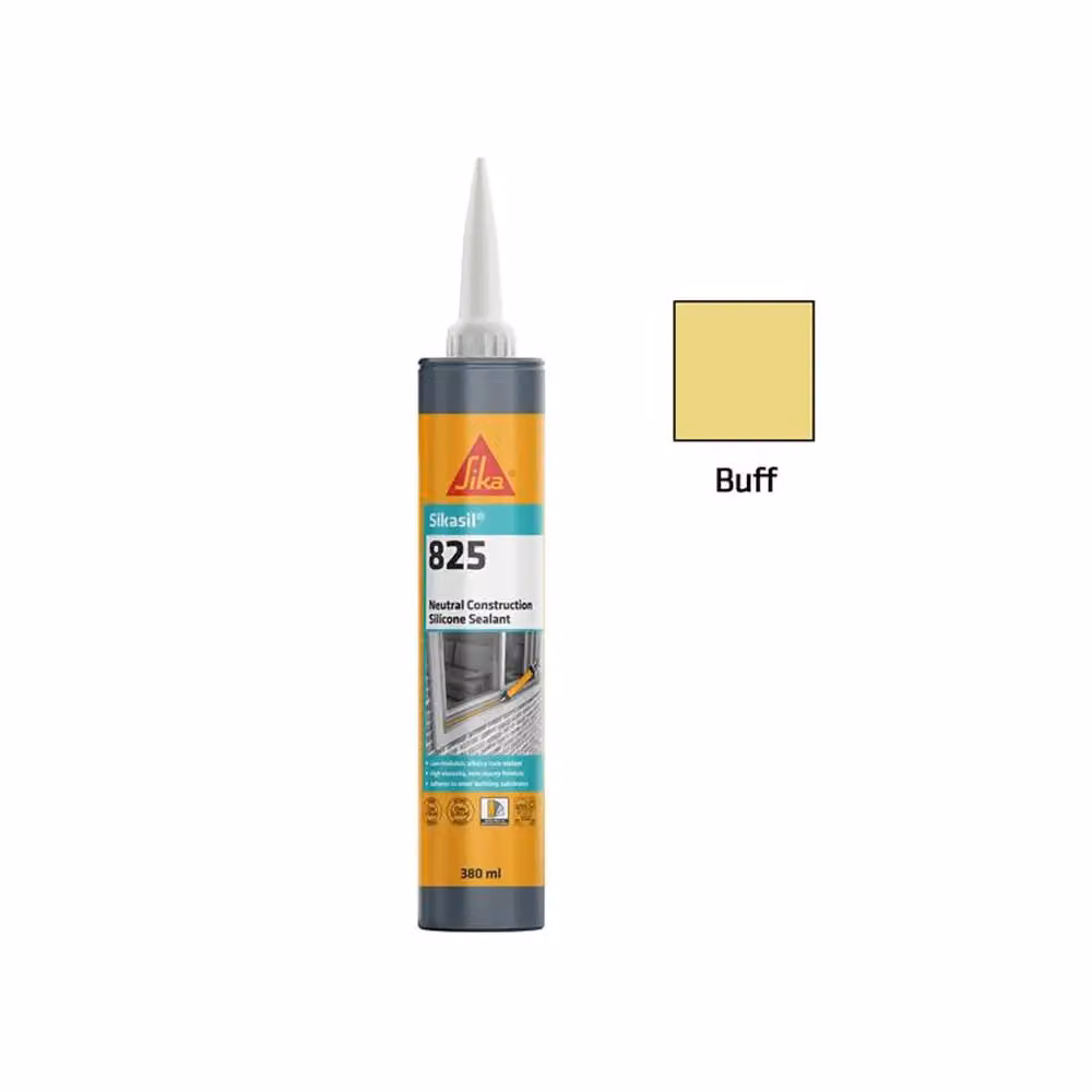 Sika Sikasil-825 Silicone Sealant in Beige and Multicolour, 380 ml – 2