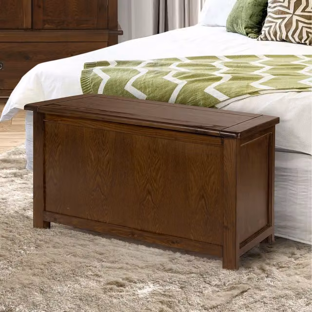 Core Products Ltd Boston Dark Ottoman in Brown with a Lacquered Finish