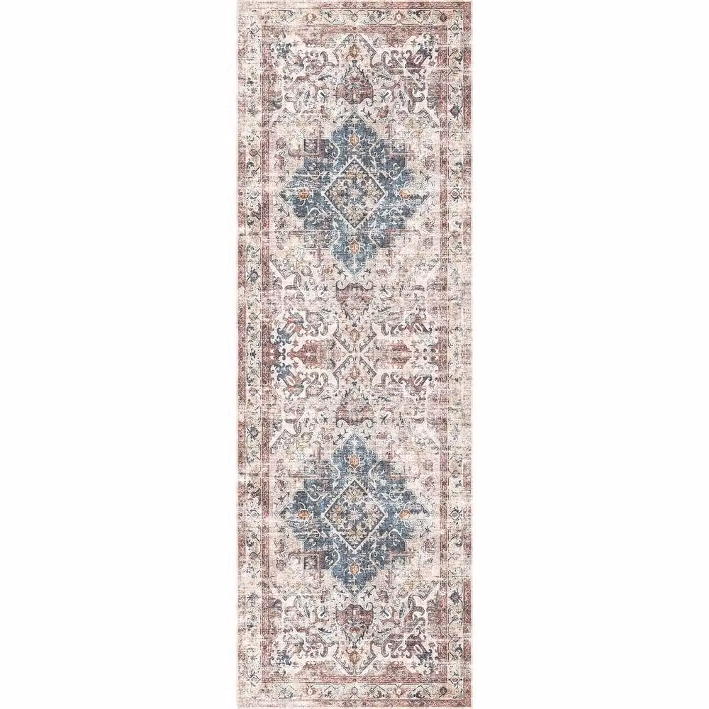 Bruce Starke Silk Road Collection Vintage Washable Non-Slip Rug in Beige and Multicolour, W/D/H: 180 x 60 x 1 cm – 3