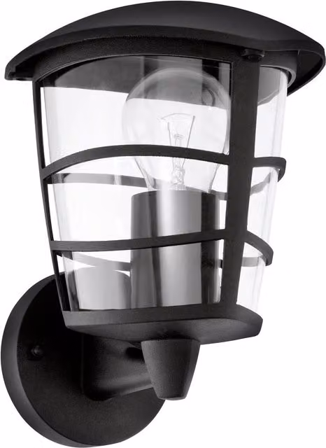 Loops Modern Black Aluminium Outdoor Wall Lantern IP44 with E27 Bulb Compatibility – 2