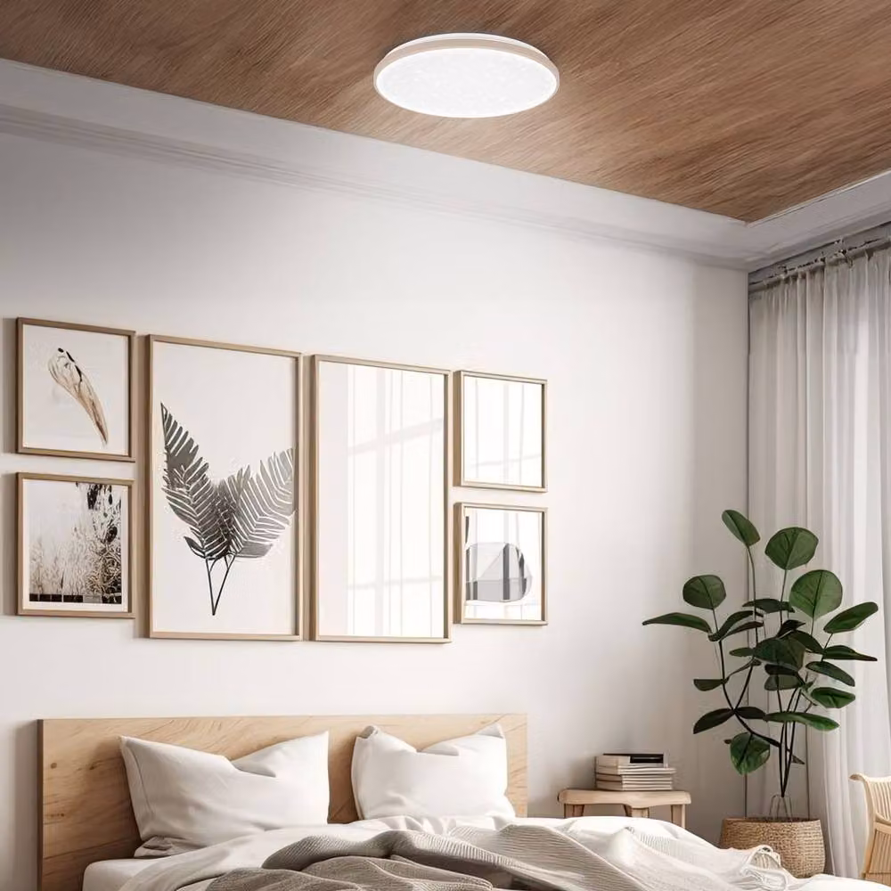Briloner Beige LED Ceiling Light with Star Effect and 3-Step Dimming – 6