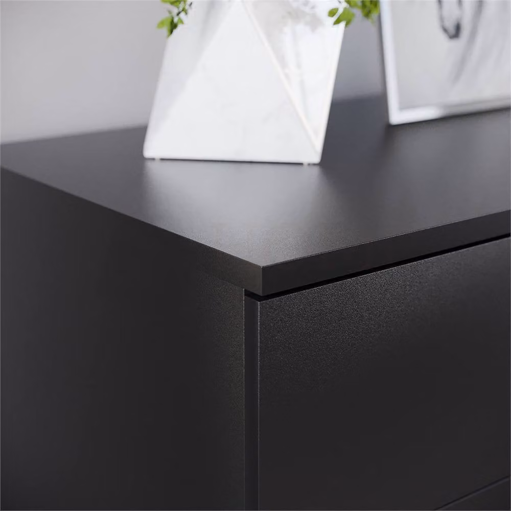 FORGEVIO Modern Black 1 Drawer Bedside Chest – 3