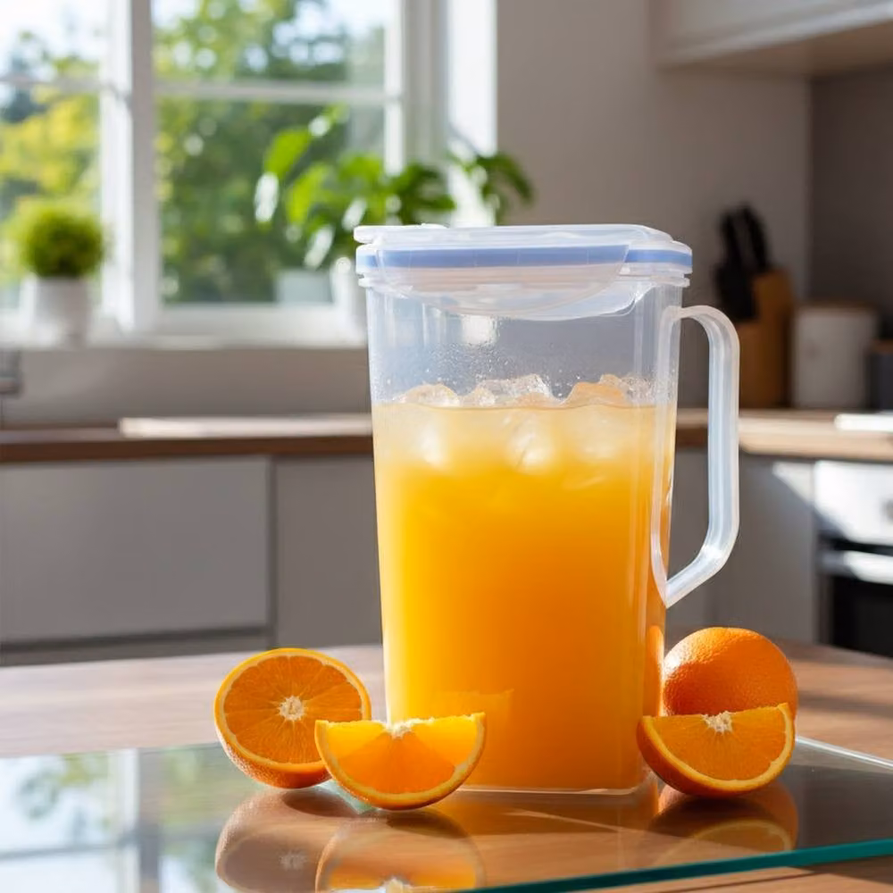 Bedsland SZ KlipSeal 1.5 l Leak-Proof Juice Jug with Lid in Transparent Plastic – 2