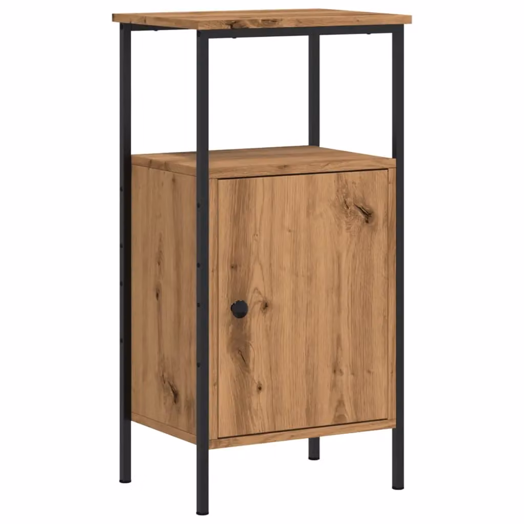 Berkfield Home Artisan Oak Bedside Cabinet in Brown, W/D/H: 41 x 31 x 80 cm – 2