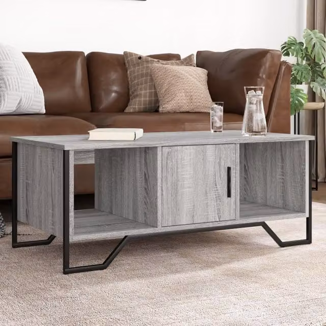 Berkfield Home Grey Sonoma Coffee Table, W: 100 cm, D: 51 cm, H: 40 cm – 1