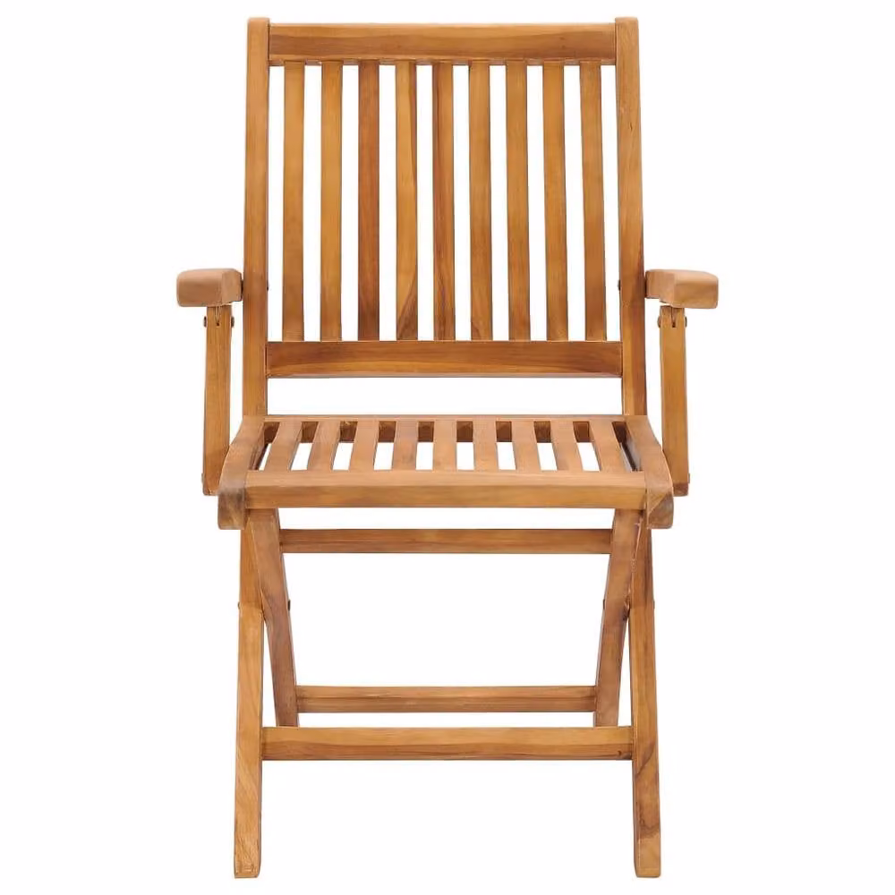 Berkfield Home 7 Piece Solid Teak Wood Garden Dining Set in Brown