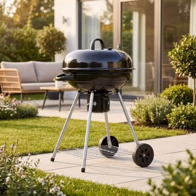 Garden Greatness Luxe Charcoal Kettle Barbecue Grill in Black and Multicolour – 1