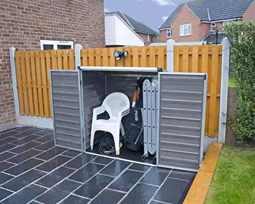 Palram Canopia Voyager Modern Garden Shed, Grey, W/D/H: 128 x 128 x 138 cm – 2