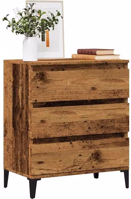 Berkfield Home Industrial Sideboard in Brown Engineered Wood, W/D/H: 60 x 35 x 70 cm