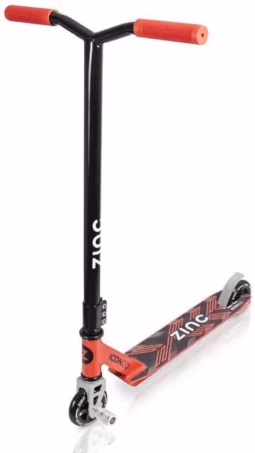 Icon 2.0 Stunt Scooter in Red with Brake and Zinc Metal Construction