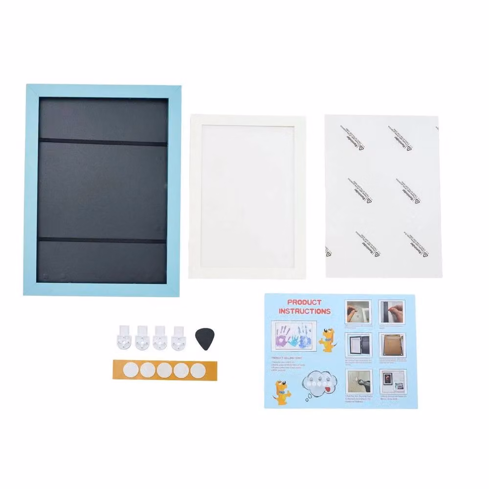 NESTLUNE Blue Rectangular Artwork Display Photo Frame for 150 A4 Pictures, W: 100 cm, H: 80 cm – 2