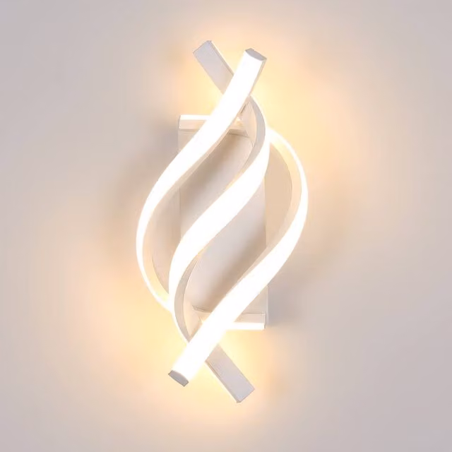 Pheashine White Aluminium Spiral LED Wall Light, 22W, 3000K Warm White, Diameter: 36 cm – 1