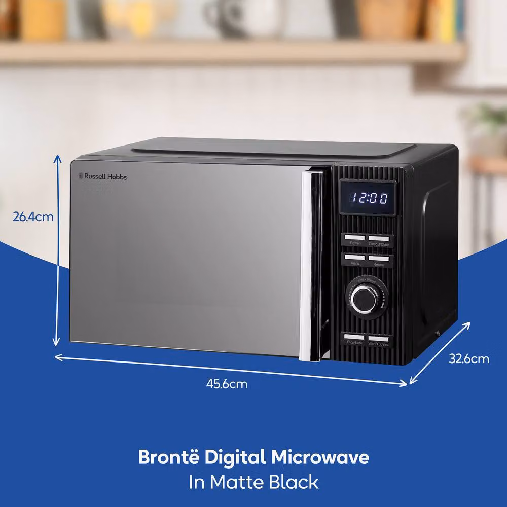 Russell Hobbs Bronte 20 Litre Black Digital Solo Microwave RHMD834B – 6