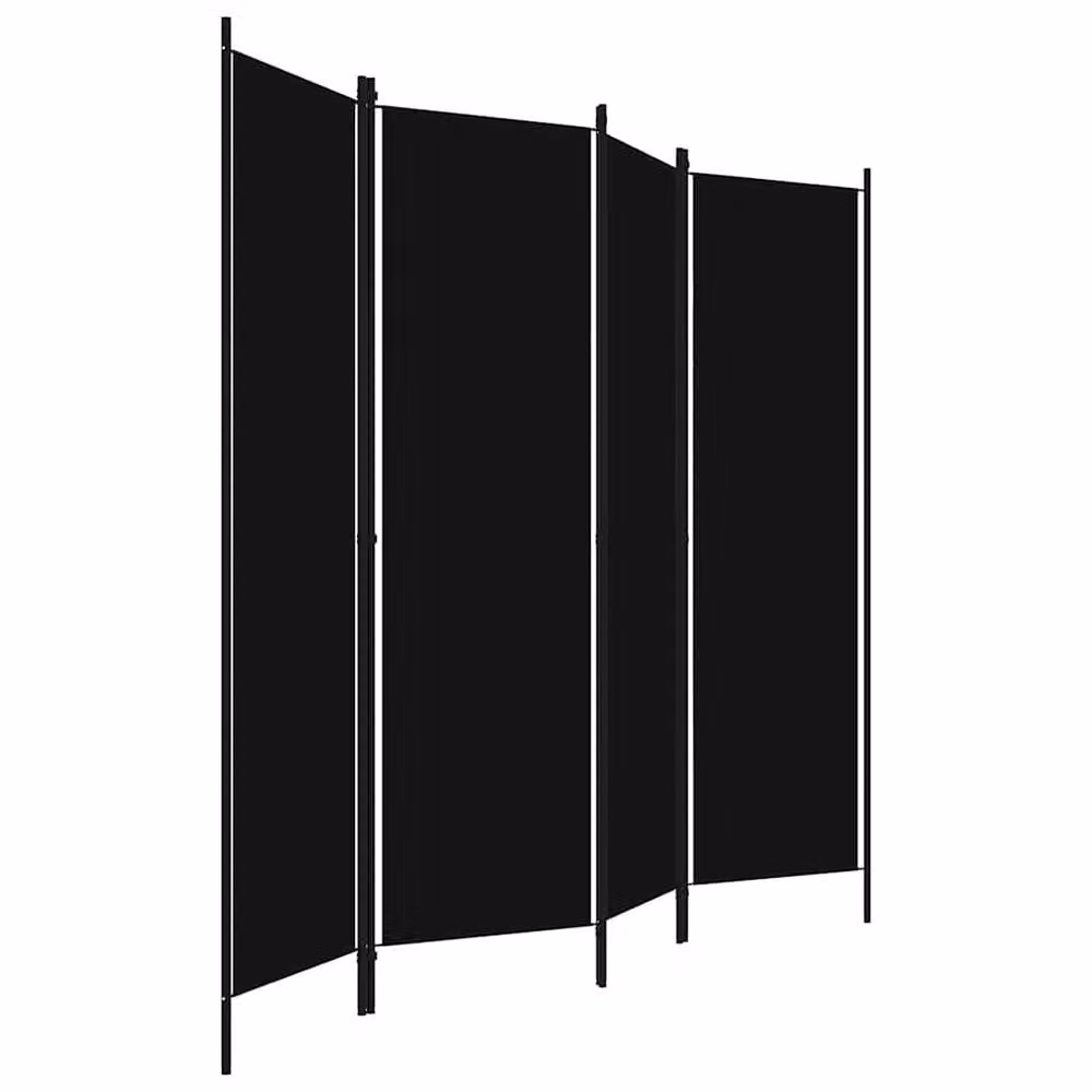 Berkfield Home 4-Panel Room Divider in Black, W/H: 200 x 180 cm – 2
