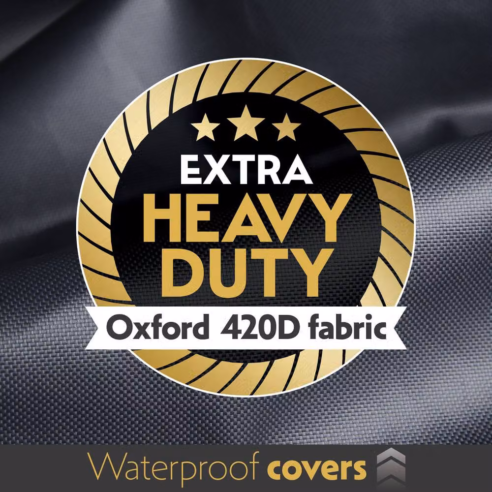 Futura Waterproof Round Garden Furniture Cover in Black, W/D: 190 x 80 cm – 2