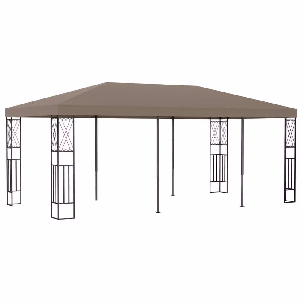 Berkfield Home Hip Gazebo in Beige with Steel and Polyester Fabric, W: 600 cm, D: 300 cm, H: 260 cm – 2
