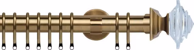 Terrys Luxe Aztec 35mm IDC Metal Curtain Pole in Gold and Black