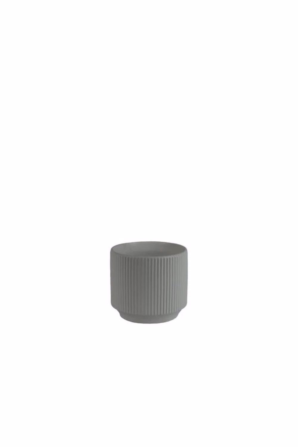KDMD Hortus Tokyo Ceramic Tabletop Pot Set of 2 in White and Grey, W: 16 cm, D: 14 cm – 2