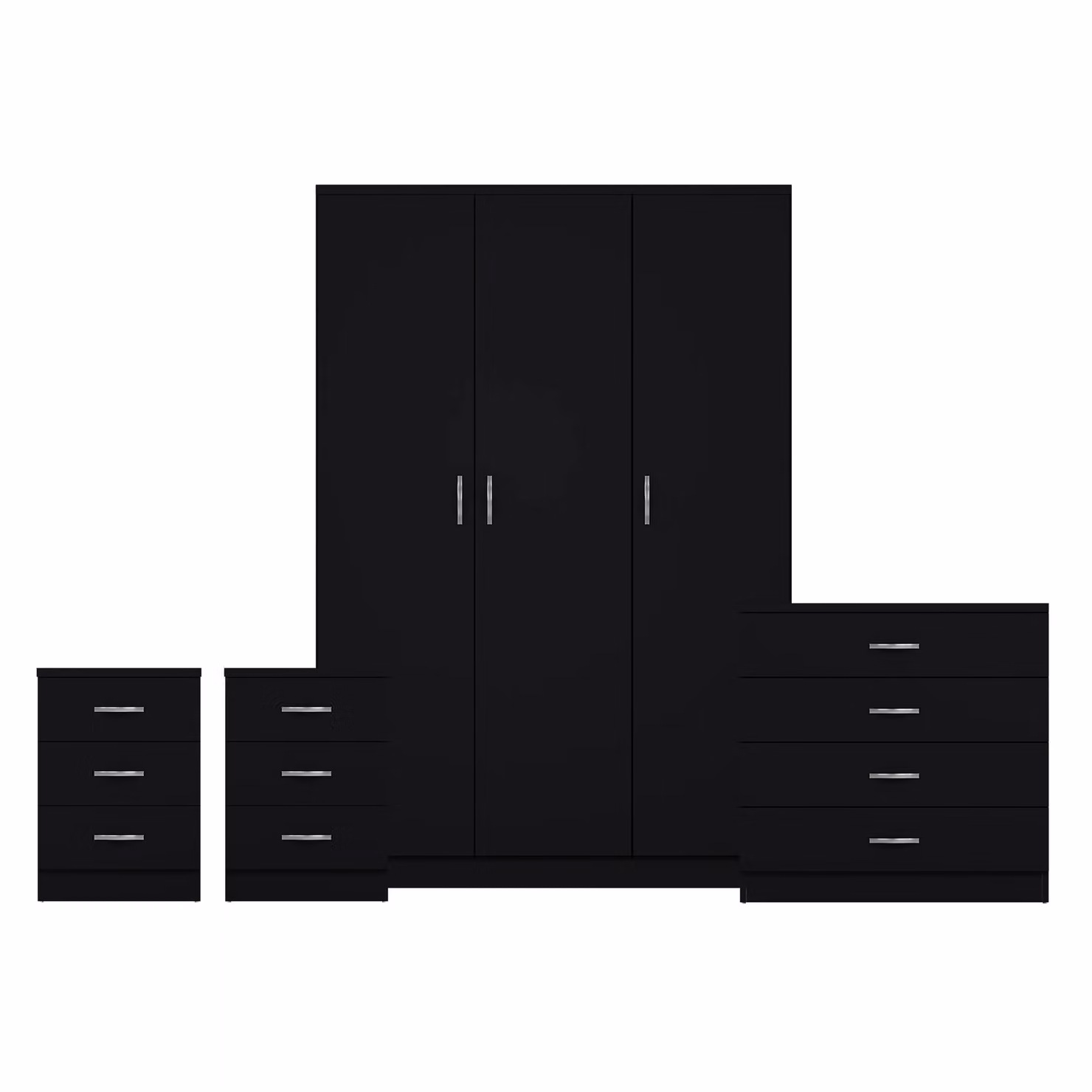 Vida Designs 4 Piece Modern Black Bedroom Set – 2