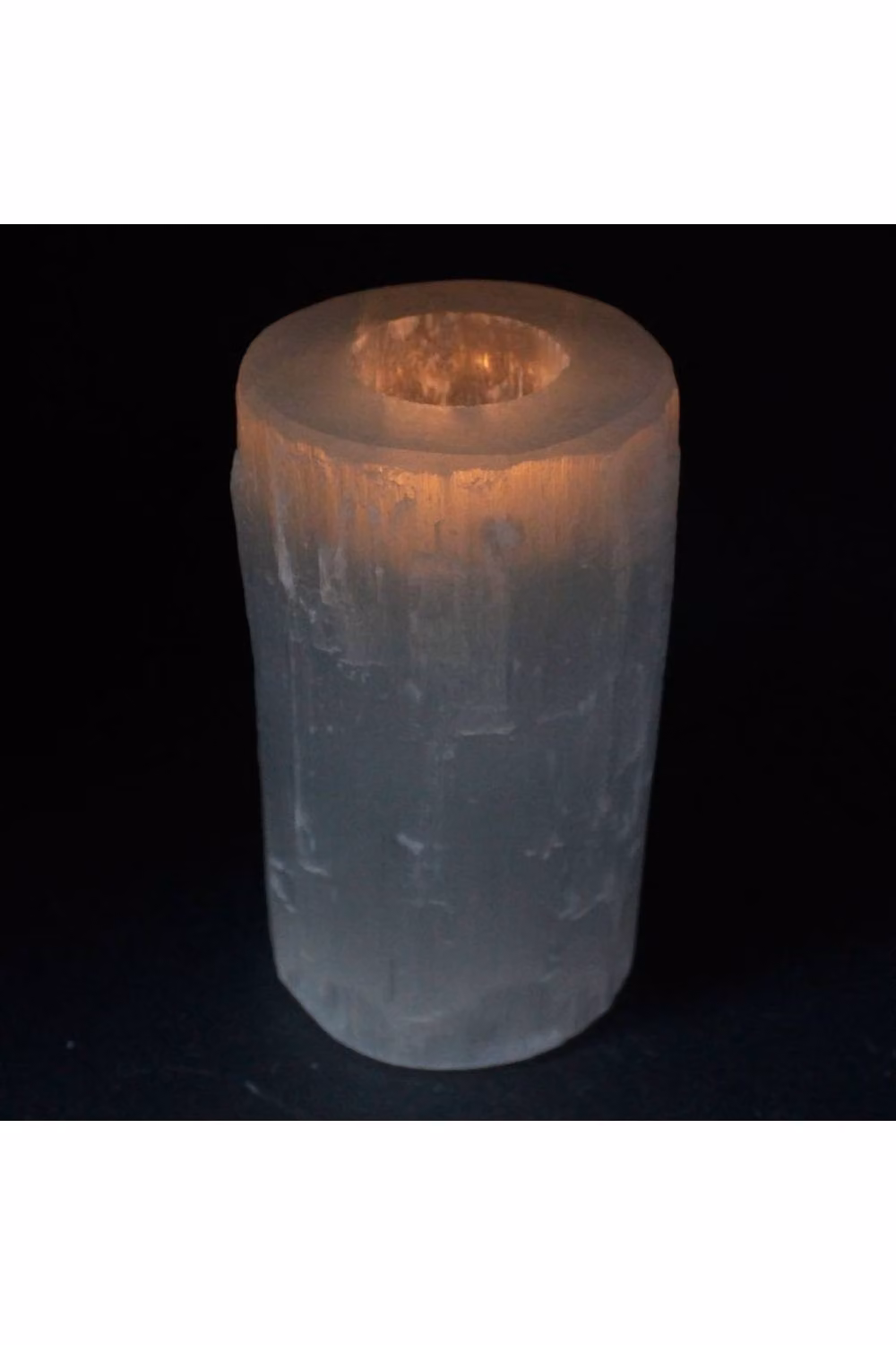 KDMD White Selenite Crystal Candle Holder – 2