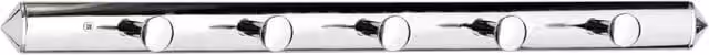 Orsina Dara 5 Hook Sleek Wall Mounted Metal Hanger in Silver