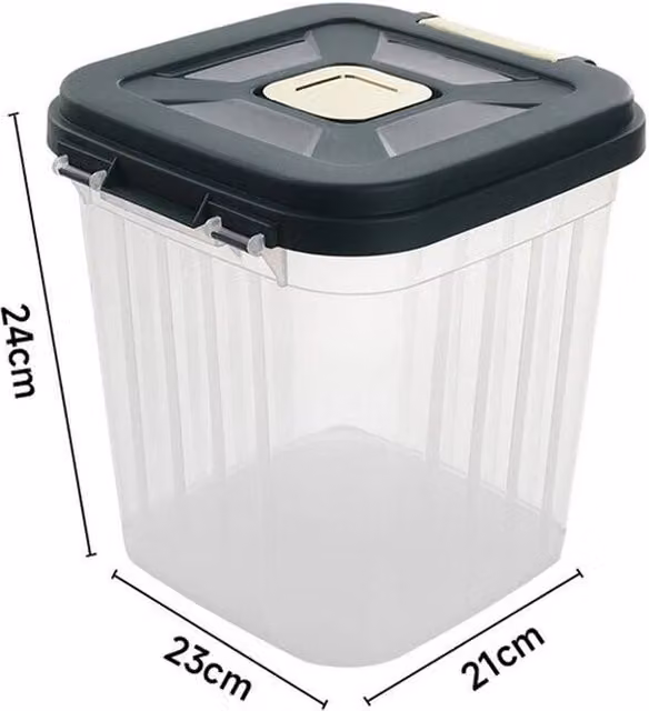 PAWNORA Transparent Pet Food Storage Bin, 2.5kg Leakproof Dry Feed Container
