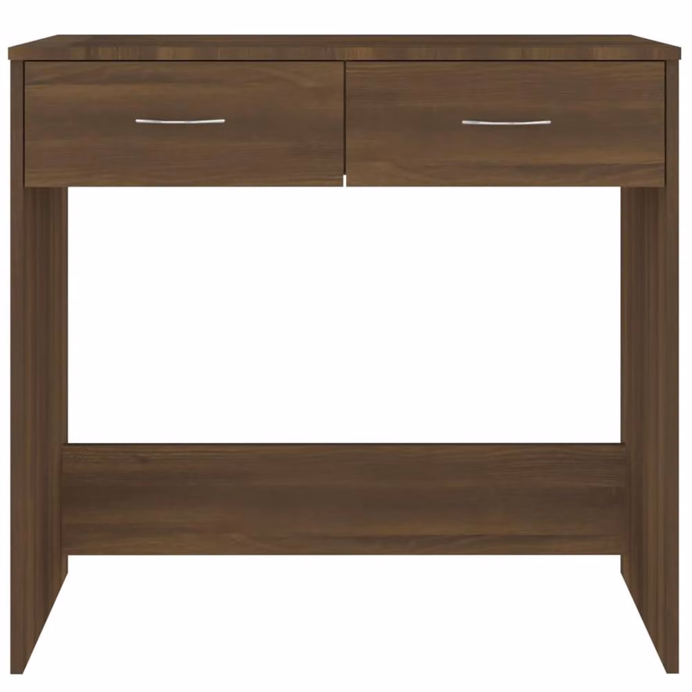 Berkfield Home Modern Writing Desk in Brown Oak, W/D/H: 80 x 40 x 75 cm – 4