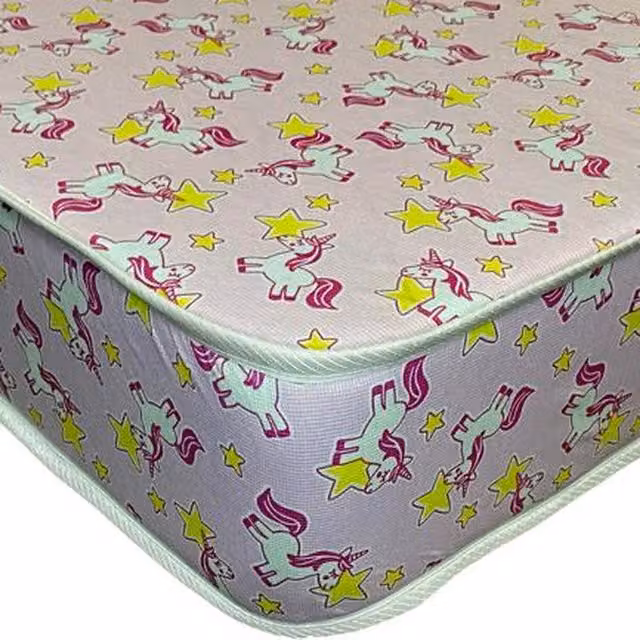 Wilson Beds Pink Childrens Bonell Spring Mattress, W/D/H: 75 x 190 x 16 cm
