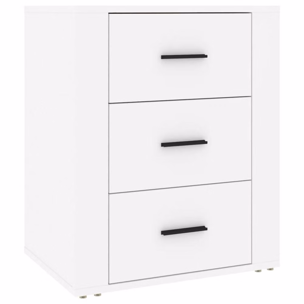 Berkfield Home Classic Bedside Cabinet in White, W/D/H: 50 x 36 x 60 cm – 2