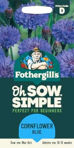 Mr Fothergill's Oh Sow Simple Blue Cornflower Ornamental Flower Seeds – 1