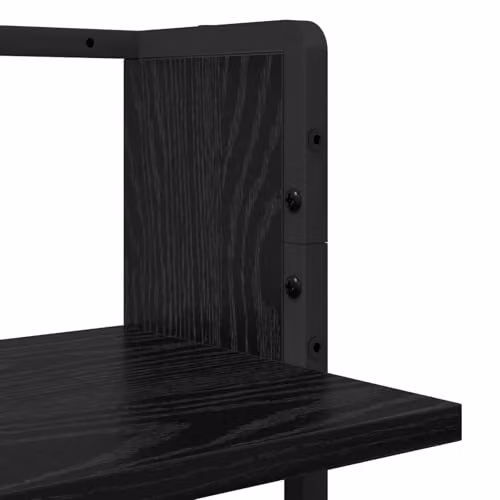 vidaXL Set of 6 Wall-Mounted Shelves in Black Oak, W/D/H: 100 x 25 x 30 cm – 3