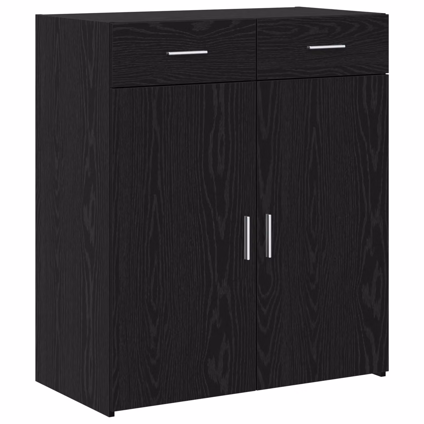 Berkfield Home Storage Cabinet in Black Oak, W: 80 cm, D: 42.5 cm, H: 93.5 cm – 2