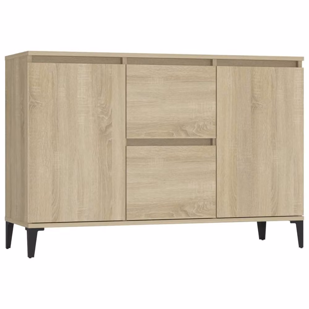 Berkfield Home Industrial Sideboard in Natural Sonoma Oak, W/D/H: 104 x 35 x 70 cm – 2