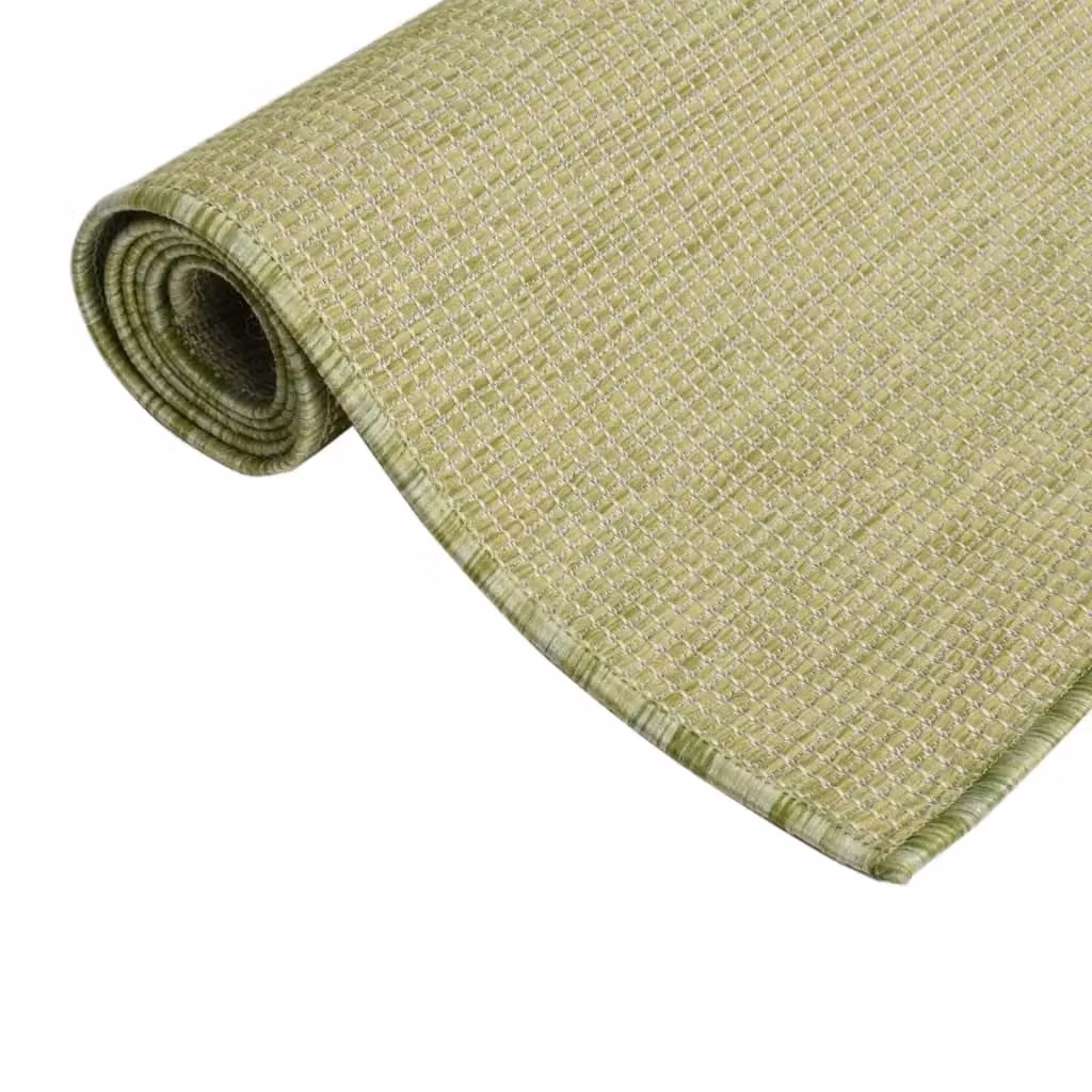 Berkfield Home Green Outdoor Flatweave Round Rug, Diameter: 100 cm
