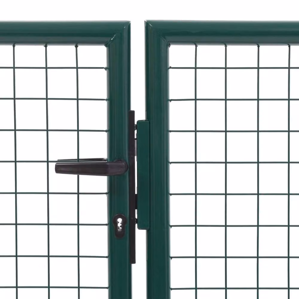 Berkfield Home Steel Wire Mesh Garden Gate, Green, W: 350 cm, H: 100 cm – 2