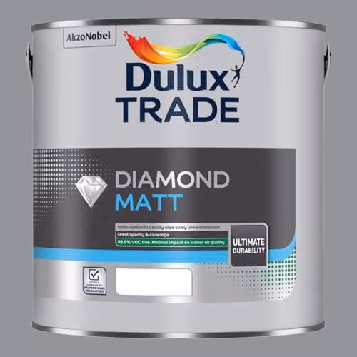 Dulux Trade Diamond Matt Paint in Natural Slate Grey, 2.5l