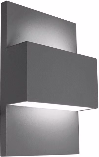 Netlighting Geneve Up Down Outdoor Wall Light in Grey, IP54, E27