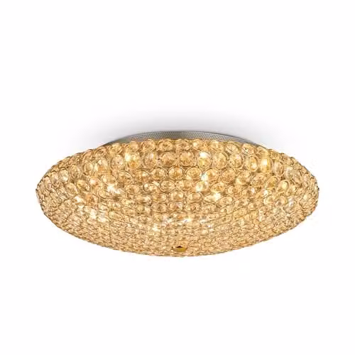 Ideal Lux King PL9 Gold Suspended Pendant Light with G9 Bulbs