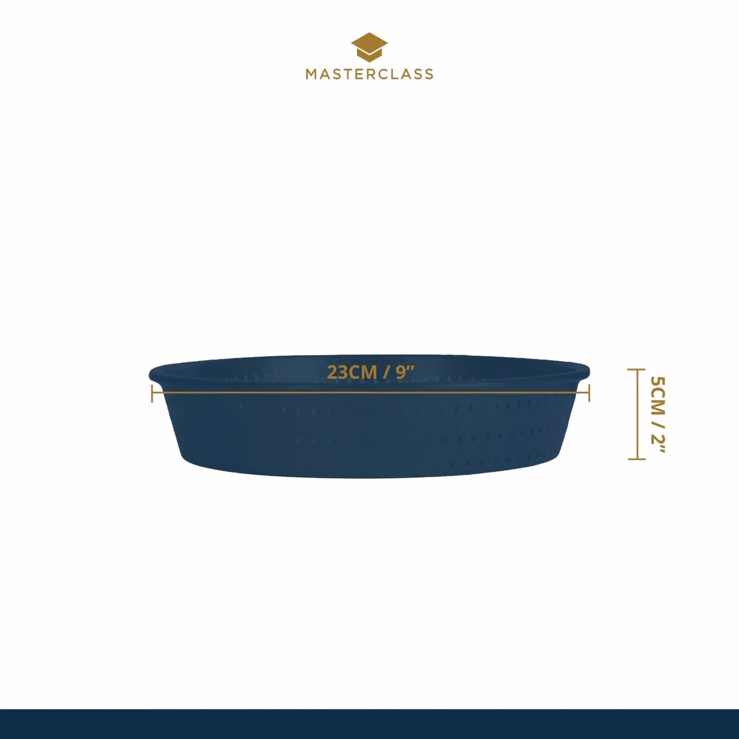 MasterClass Non-Stick Carbon Steel Round Tart Tin, Diameter: 23 cm, Grey – 9