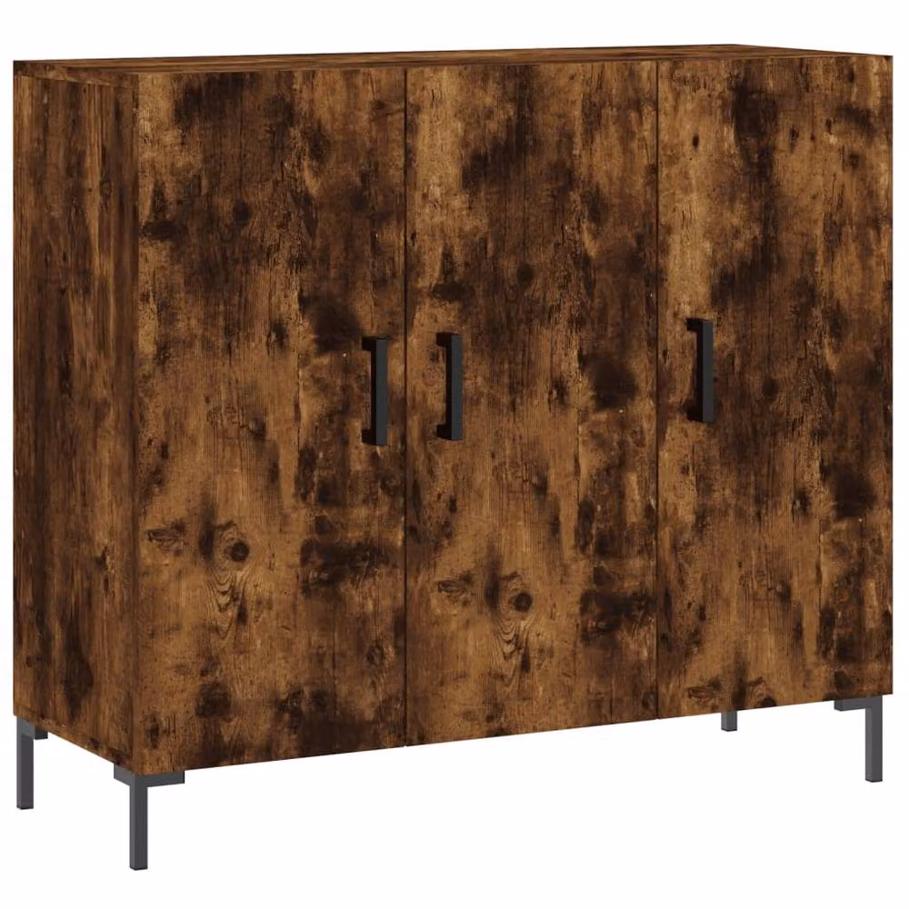 Berkfield Home Smoked Oak Sideboard in Brown, W/D/H: 90 x 34 x 80 cm – 3
