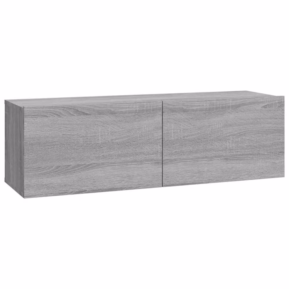 Berkfield Home Set of 2 Wall Mounted TV Cabinets in Grey Sonoma, W/D/H: 100 x 30 x 30 cm – 4