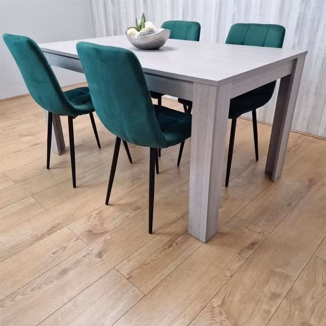Kosy Koala Arrow Effect Dining Table and 4 Chairs Set in Grey and Green